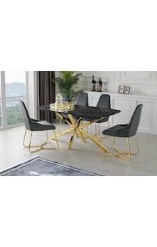 Çapraz High Gloss Yemek Masası 90 160 Cm 001 Çapraz High Gloss Yemek Masası 90 160 Cm 001