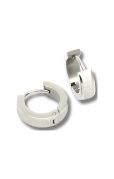 9 Mm Çelik Parıltılı Küpe Gri