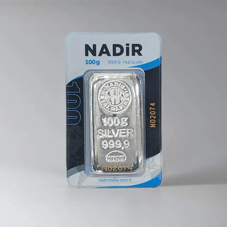Nadir Gold 100 Gram Gümüş Külçe Nadir Gold 100 Gram Gümüş Külçe