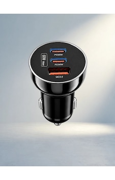 Hızlı Şarj Adaptörü Çift Usb-c Pd 60w Araç İçi Kullanım Hızlı Şarj Adaptörü Çift Usb-c Pd 60w Araç İçi Kullanım