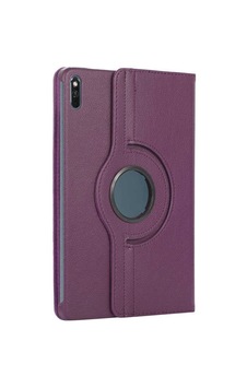 Aksesuarcim Huawei Pad X8 Pro 11.5 İle Uyumlu Kılıfı Suni Deri 2 Farklı Stand Olabilen Darbe Korumalı 360 Dönebilen Tablet Kılıfı Mor Sku: Zeusb0fhhy16jh Arka Kapak