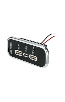 İki Usb Type-a Ve Bir Usb Type-c Şarj Cihazı İki Usb Type-a Ve Bir Usb Type-c Şarj Cihazı