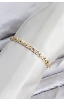 Cm Model Zirkon Taşlı Vıp Seri Gold Renk Pirinç Kadın Bileklik Çok Renkli 08980690 Cm Model Zirkon Taşlı Vıp Seri Gold Renk Pirinç Kadın Bileklik Çok Renkli 08980690