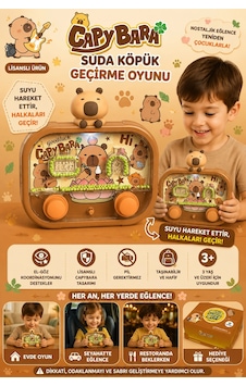 Halka Geçirme Oyunu Capybara Suda Nostaljik Işıklı Water Game Hediyelik Oyuncak Pembe 2586bc-cbkahve