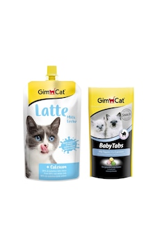 Gimcat Latte Calcium Pouch Kedi Sütü 200 ML + Baby Tabs Yavru Kedi Ödül Tableti 40 G Gimcat Latte Calcium Pouch Kedi Sütü 200 ML + Baby Tabs Yavru Kedi Ödül Tableti 40 G