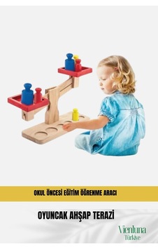 Algı Arttırıcı Kavrama Zeka Organizasyon Yeteneği Geliştirici Eğitici Ahşap Terazi Oyuncak