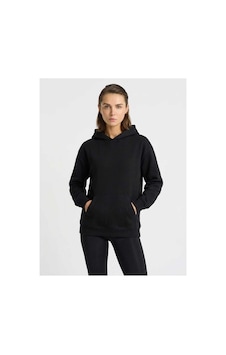 Mespu Kapüşonlu 3 İplik Kadın Sweatshirt Siyah Mespu Kapüşonlu 3 İplik Kadın Sweatshirt Siyah