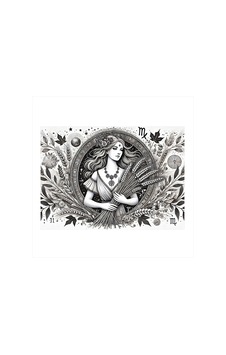 Astrolojinin Tanrıçası Başak Burcu Kadını Modern Ahşap Tablo Astrolojinin Tanrıçası Başak Burcu Kadını Modern Ahşap Tablo