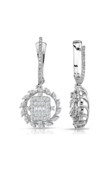 Modern Tasarım 1.10 Ct Baget Kare Küpe