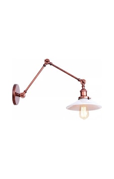 MYLİGHTS  RETRO BAKIR ESKİTME MAFSALI APLİK BEYAZ METAL BAŞLIK Beyaz