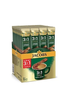 Jacobs 3'ü 1 Arada Gold Yoğun Lezzet Karışım Kahve 160 Adet 40'lı Kutu x 4