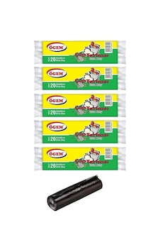 Ögem Orta Boy Çöp Torbası Siyah 55X60 Cm 20 Li 5 Rulo Ögem Orta Boy Çöp Torbası Siyah 55X60 Cm 20 Li 5 Rulo