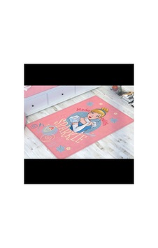 Taç Lisanslı Disney Cindrella Sparkle 80x120 Halı Pembe