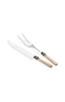 Rivadossi Classic Krem Et Servis Seti - Steak Servis Seti Krem