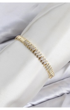 Mey İthalat Cm Arpa Model Zirkon Taşlı Vıp Seri Gold Renk Pirinç Kadın Bileklik Çok Renkli Mey İthalat Cm Arpa Model Zirkon Taşlı Vıp Seri Gold Renk Pirinç Kadın Bileklik Çok Renkli