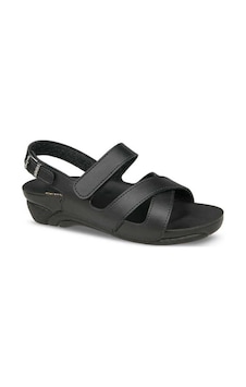 Ceyo Venedık-8ı Siyah Ortopedik Kadın Sandalet Ceyo Venedık-8ı Siyah Ortopedik Kadın Sandalet