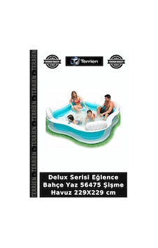 Delux Serisi Eğlence Bahçe Yaz 56475 Şişme Havuz 229x229 Cm Çok Renkli