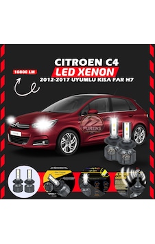Citroen C4 2012-2017 Kısa Far Uyumlu Şimşek Etkilii Led Xenon Premium Series H7 Citroen C4 2012-2017 Kısa Far Uyumlu Şimşek Etkilii Led Xenon Premium Series H7