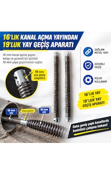 16 Lık Kanal Açma Yayından 19 Luk Kanal Açma Yyayına Geçiş Aparatı (1 adet ) 16 Lık Kanal Açma Yayından 19 Luk Kanal Açma Yyayına Geçiş Aparatı (1 adet )
