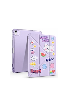 İpad Air 11inç M4 / M3 / M2 Air 4. / 5.nesil 10.9inç Uyumlu Kalem Bölmeli Kawaii Origami Standlı Uyuku Modlu Tablet Kılıfı Arka Kapak İpad Air 11inç M4 / M3 / M2 Air 4. / 5.nesil 10.9inç Uyumlu Kalem Bölmeli Kawaii Origami Standlı Uyuku Modlu Tablet Kılıfı Arka Kapak