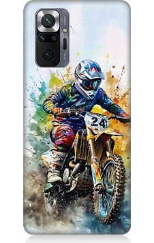 Xiaomi Redmi Note 10 Pro Uyumlu Motorsikletçi Desenli Silikon Kılıf Xiaomi Redmi Note 10 Pro Uyumlu Motorsikletçi Desenli Silikon Kılıf