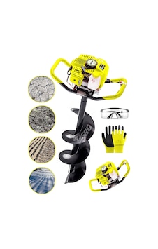 Dragro DRG-h1721 Sarı Toprak Burgu Makinası 150 MM Delme Ucu H1721 9.9 Motor Gücü