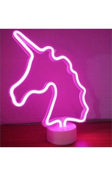 Neon Işıklı Unicorn Masa Gece Lambası(491772868) Pembe