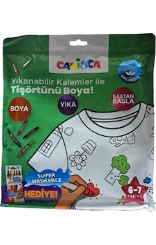 Boyanabilir Tişört-keçeli 6-7 Yaş Kalem Hediyeli Boyanabilir Tişört-keçeli 6-7 Yaş Kalem Hediyeli