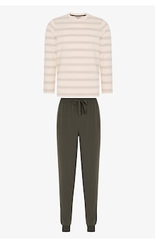 Penti Erkek Moss Çizgili Uzun Kollu Jogger Pijama Takımı Çok Renkli