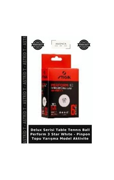 Delux Serisi Table Tennıs Ball Perform 3 Star Whıte - Pinpon Topu Yarışma Model Aktivite