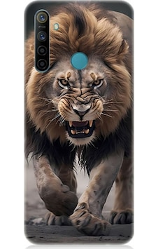Realme 6i Uyumlu Silikon Kılıf Saldırgan Aslan Realme 6i Uyumlu Silikon Kılıf Saldırgan Aslan