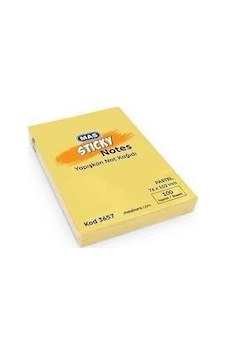 Mas Yapışkanlı Not Kağıdı 76x102 Pastel Sarı 3657 Mas Yapışkanlı Not Kağıdı 76x102 Pastel Sarı 3657