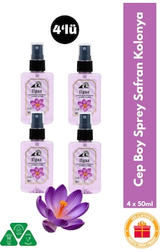 Safran Çiçeği Sprey Kolonya Cep Boy Elegance Series 4'lü Eko Paket - 4x50 Ml Safran Çiçeği Sprey Kolonya Cep Boy Elegance Series 4'lü Eko Paket - 4x50 Ml