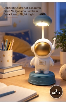 3 Adet Astronot Masa Lambası Dekoratif Astronot Tasarımlı Gece Ve Çalışma Lambası, Desk Lamp, Night Light Sarı 3 Adet Astronot Masa Lambası Dekoratif Astronot Tasarımlı Gece Ve Çalışma Lambası, Desk Lamp, Night Light Sarı