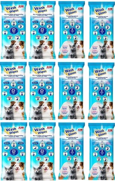 Bio Pet Active Wash Gloves + Wash Wipes Karma 12'li Bio Pet Active Wash Gloves + Wash Wipes Karma 12'li