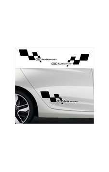 Audi Bayraklı Yan Kapı Sticker Yapıştırma Etiket Audi Bayraklı Yan Kapı Sticker Yapıştırma Etiket