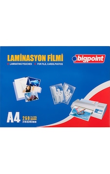 Bigpoint Laminasyon A4 125 Mikron Bp694 Bigpoint Laminasyon A4 125 Mikron Bp694