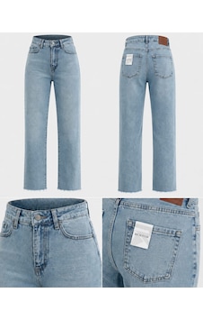 Rich Star Zara Model Kesik Paça Bayan Kot Pantolon Su Yeşili Rich Star Zara Model Kesik Paça Bayan Kot Pantolon Su Yeşili