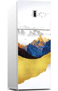 Buzdolabı Sticker Kaplama Dolap Kaplama Etiketi Soyut Dağ Kuşlar Buzdolabı Sticker Kaplama Dolap Kaplama Etiketi Soyut Dağ Kuşlar