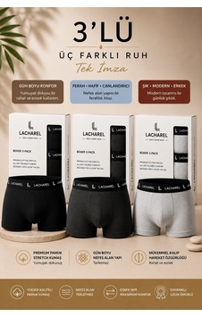 7 For All Mankind Erkek Likralı Pamuklu Nefes Alan Penye Boxer3'lü Paket - Siyah & Füme & Gri Çok Renkli 7 For All Mankind Erkek Likralı Pamuklu Nefes Alan Penye Boxer3'lü Paket - Siyah & Füme & Gri Çok Renkli