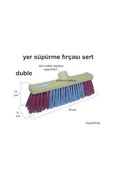 Yer Fırçası İnşaat Duble Boy Fırçası Sert Çöpçü Fırçası Büyük Boy Yer Fırçası İnşaat Duble Boy Fırçası Sert Çöpçü Fırçası Büyük Boy