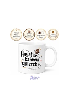 Gülümseten Kişiye Özel Esprili Baskılı Kupa Bardak Hediyelik Komik Hediye Beyaz / Çok Renkli Gülümseten Kişiye Özel Esprili Baskılı Kupa Bardak Hediyelik Komik Hediye Beyaz / Çok Renkli