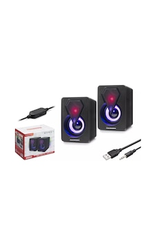 Hadron Hd-6053 Bilgisayar Hoparlörü 1.1 Ledli Siyah Hadron Hd-6053 Bilgisayar Hoparlörü 1.1 Ledli Siyah