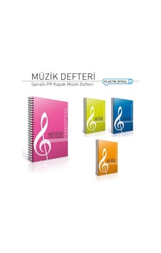 Gıpta Spiralli Plastik Kapak Müzik Defteri A4 60 Yaprak Gıpta Spiralli Plastik Kapak Müzik Defteri A4 60 Yaprak