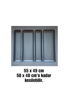 55/49 Cm Cekmece Içi Kepçelik Grı 50/40 Cm Kadar Kesılebılır 55/49 Cm Cekmece Içi Kepçelik Grı 50/40 Cm Kadar Kesılebılır