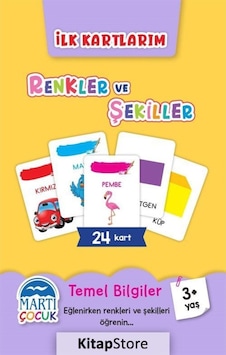 Renkler ve Şekiller - İlk Kartlarım 3+ Yaş- Martı Yayınları Renkler ve Şekiller - İlk Kartlarım 3+ Yaş- Martı Yayınları