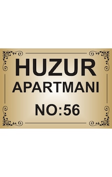 Apartman İsim Tabelası Mod5 Aliminyum AYNALI Gold Metal Levha Apartman İsim Tabelası Mod5 Aliminyum AYNALI Gold Metal Levha