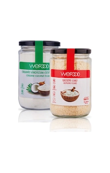 Wefood Glutensiz Badem Unu 250 gr + Organik Hindistan Cevizi Unu Wefood Glutensiz Badem Unu 250 gr + Organik Hindistan Cevizi Unu