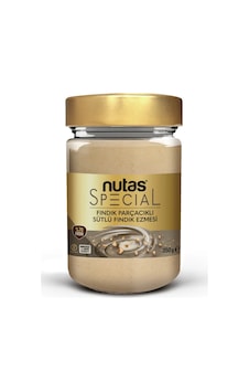 Nutas Special Fındık Parçacıklı Sütlü Fındık Ezmesi - %70 Fındık - 350g Cam Kavanoz Nutas Special Fındık Parçacıklı Sütlü Fındık Ezmesi - %70 Fındık - 350g Cam Kavanoz