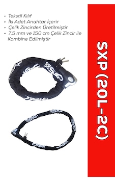 Zincir Kilit 150cm 20l-2c - Hırsızlığa Karşı Yüksek Güvenlik Zincir Kilidi